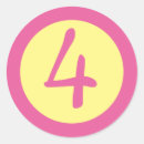 Recherche de numéro 4 autocollants Quatrième