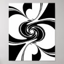 Recherche de spirale posters Noir et blanc
