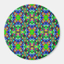 Recherche de motif psychédélique magnets Vert