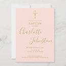 Recherche de blush pink baptême invitations Moderne