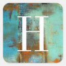 Recherche de bleu abstrait autocollants Initiales