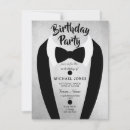 Recherche de mens anniversaire invitations Noir