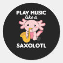 Recherche de musiciens de jazz autocollants Joueur de saxophone