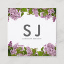 Recherche de fleurs lilas cartes visite Design floral