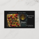 Recherche de nourriture italienne cartes visite Huile d'olive