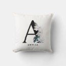 Recherche de fleurs blanches coussins Monogramme