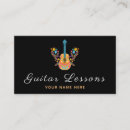 Recherche de guitare noire cartes visite Cours de guitare