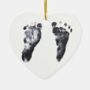 Recherche de empreintes bébé ornements Coeur