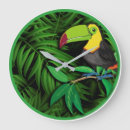 Recherche de toucan horloges Feuilles de palmiers