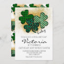 Recherche de leprechaun anniversaire invitations Vert