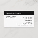 Recherche de pathologiste cartes visite Pathologie de la parole