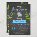 Recherche de chalkboard baby shower invitations Éléphant