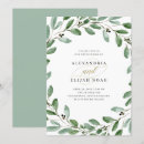 Recherche de vert olive or invitations Aquarelle