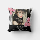 Recherche de noir rose coussins Rayures noir et blanc