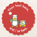 Recherche de pingouin dessous de verres Hiver