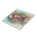Recherche de poissons colorés carreaux Aquarelle