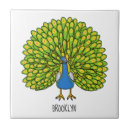 Recherche de paon carreaux Illustration