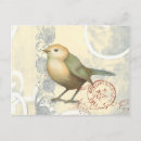 Recherche de vert de timbre poste Oiseau