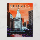 Recherche de chicago il cartes postales Aquarelle