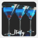 Recherche de cocktail martini autocollants Bleu