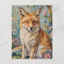 Recherche de renard floral cartes postales Pour elle