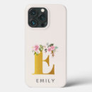 Recherche de lettre e iphone coques Floral
