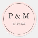 Recherche de monogrammes de mariage autocollants Scellés d'enveloppe