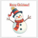 Recherche de dessin de bonhomme de neige autocollants Vacances