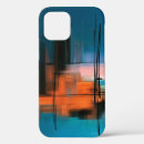 Recherche de peinture abstraite iphone coques Bleu