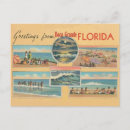 Recherche de salutations de la floride cartes postales Rétro