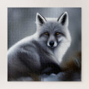 Recherche de renard blanc puzzles Neige