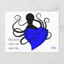 Recherche de poulpe de coeur cartes postales Dessin