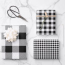 Recherche de damier noir et blanc papier cadeau Classique