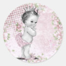 Recherche de baby shower vintage autocollants Rose