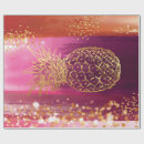 Recherche de ananas rose papier cadeau Aquarelle