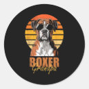 Recherche de boxeur drôle autocollants Chien