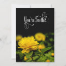 Recherche de jaune sur le noir invitations Rose