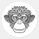 Recherche de style de zen griffonnage autocollants Singe