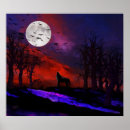 Recherche de loup nuit posters Halloween