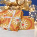 Recherche de fleur géométrique papier cadeau Orange