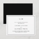 Recherche de simple noir et blanc invitations Monogramme