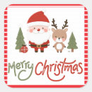 Recherche de père noël et ses rennes autocollants Classique