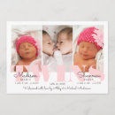 Recherche de jumeaux faire part naissance Rose
