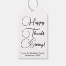 Recherche de thanksgiving étiquettes cadeau Typographie