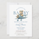 Recherche de blue teddy bears baby shower invitations Nous pouvons attendre