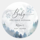 Recherche de dehors autocollants Baby shower d'hiver