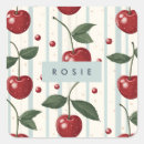 Recherche de cerise rouge autocollants Monogrammé