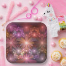 Recherche de motif coloré assiettes en papier Pour elle