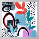 Recherche de motif abstrait coloré posters Points