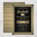 Recherche de stripes 13x18 invitations Noir et or